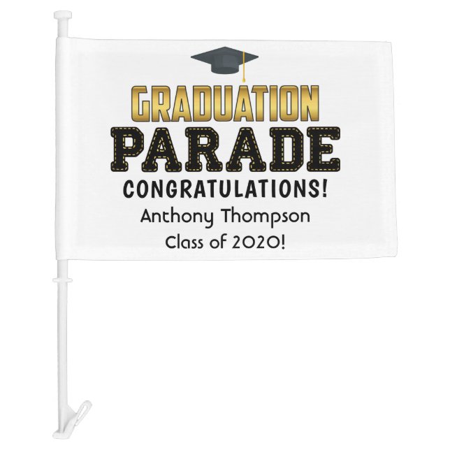 Drive By Graduation Parade Car Flag (Front)
