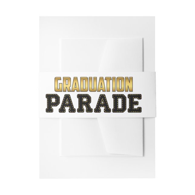 Drive By Graduation Parade Invitation Belly Band (Front Example)