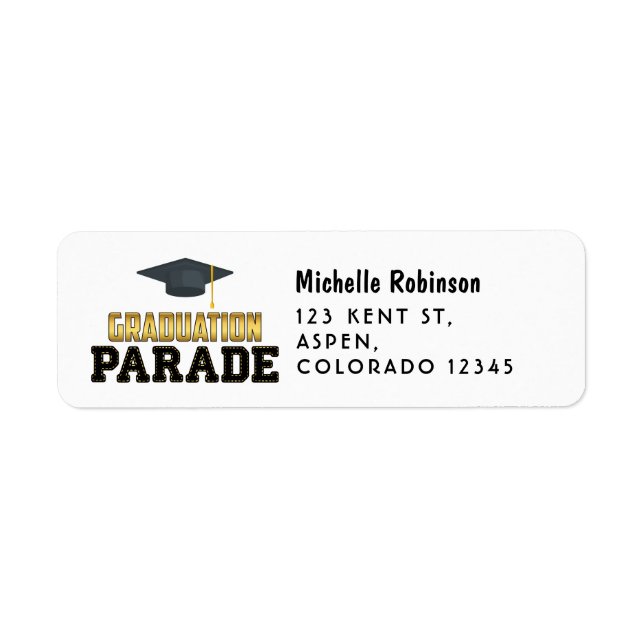 Drive By Graduation Parade Label (Front)