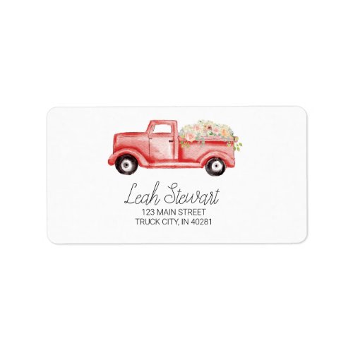 Drive By Hydrangea Truck Address Label