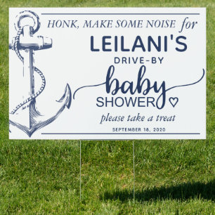 Drive-By Nautical Anchor Navy Yard Sign