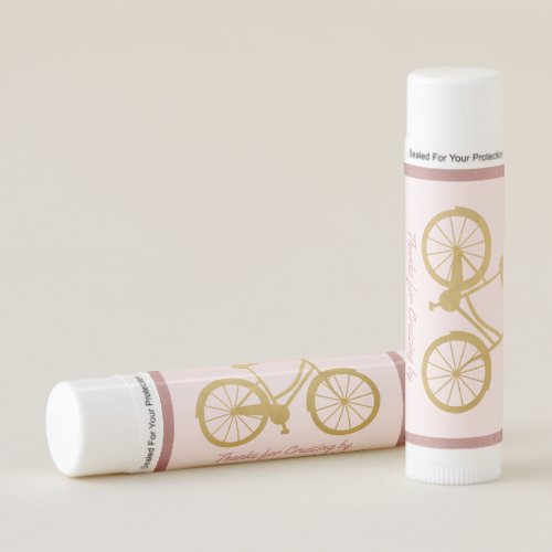 Drive by Party Shower Pink Bike Personalized Favor Lip Balm