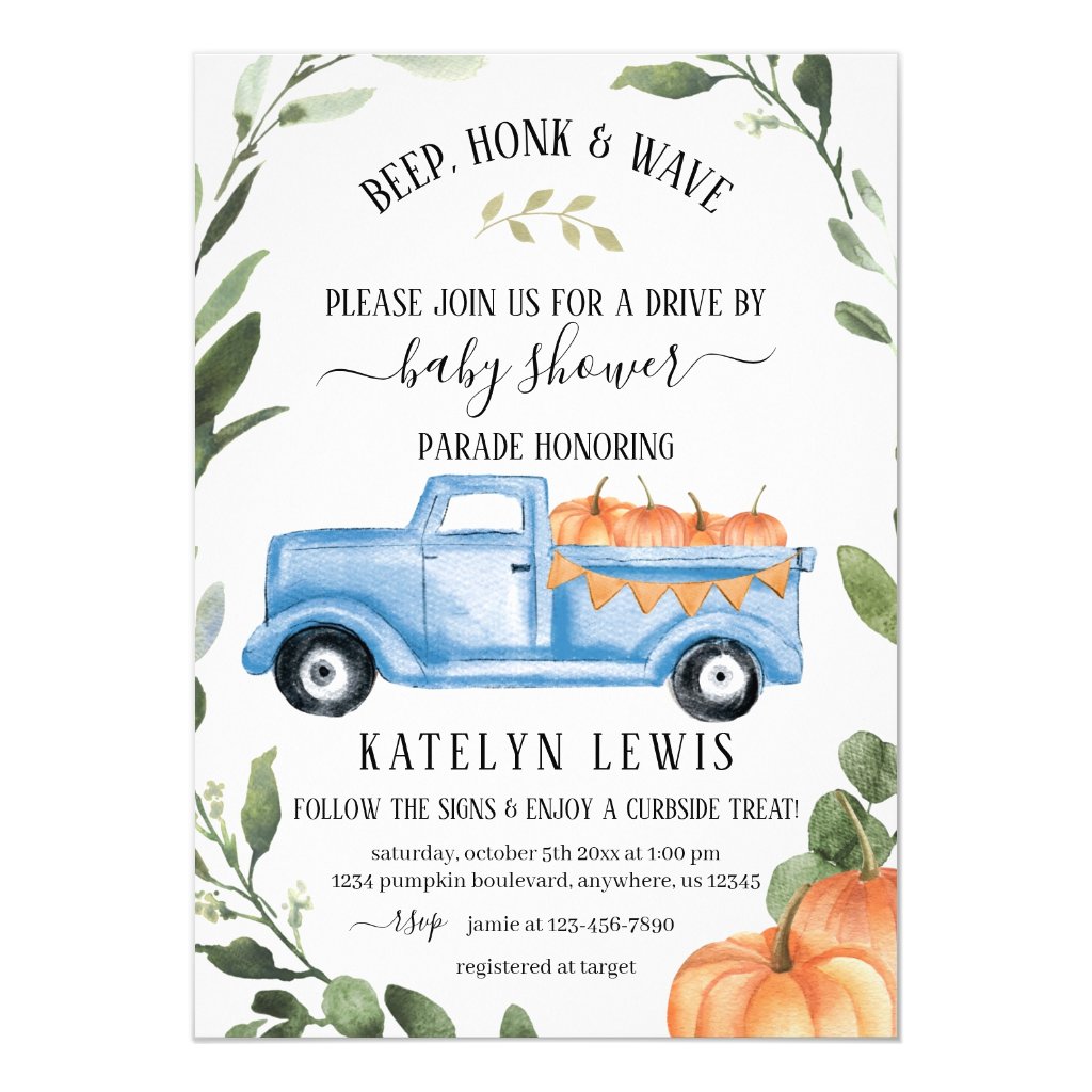 pumpkin baby shower invitations free