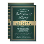 Drive-By Retirement Party Green White and Gold Invitation Drive-By Retirement Party Green White and Gold Invitation
