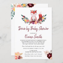 Drive By Rustic Fox Gender Neutral Baby Shower Invitation
