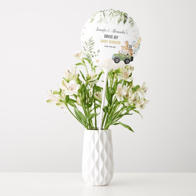 Drive-by Safari Baby Shower Balloon (Vase)