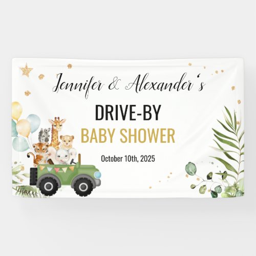 Drive_by Safari Baby Shower Banner