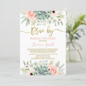 Drive by succulents Bridal Shower Invitation (Standing Front)
