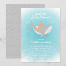 Drive By Sweet Shark Baby Shower Invitation
