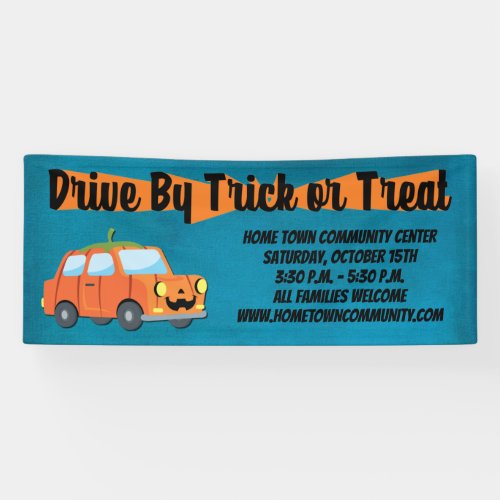 Drive By Trick or Treat Hallloween Banner