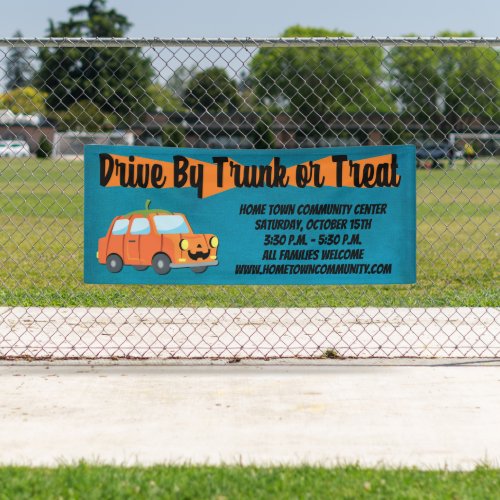 Drive By Trunk or Treat Halloween Banner