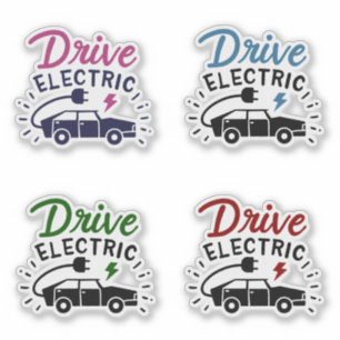 Drive Electric Eco Campaign Earth Day Sticker