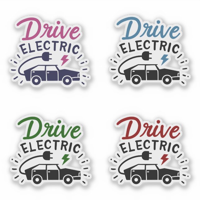 Drive Electric Eco Campaign Earth Day Sticker (Front)