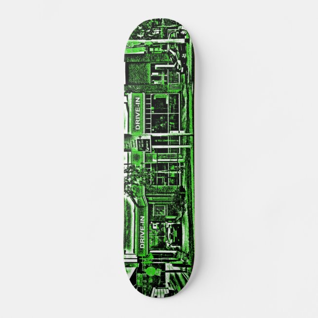 Drive-in Fried Chicken in Green Skateboard Deck (Front)