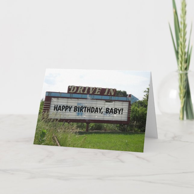 DRIVE IN MOVIE BIRTHDAY CARDS (Front)