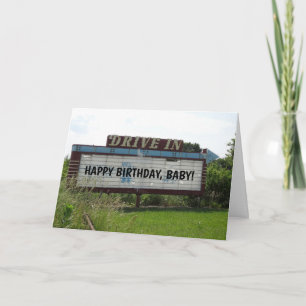 DRIVE IN THEATER BIRTHDAY ROMANTIC CARDS
