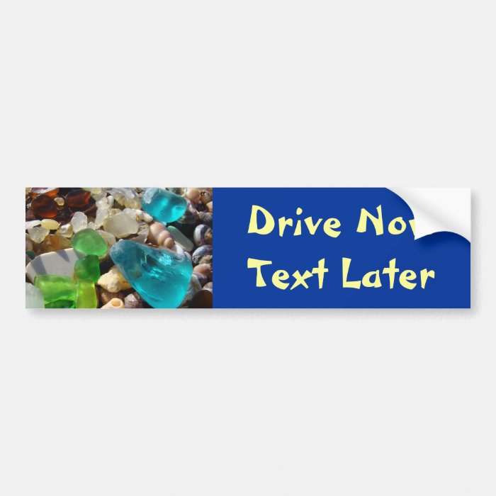 Drive Now Text Later Safe Driving bumper stickers