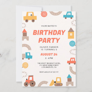 Drive on Over to Celebrate Birthday Invitation