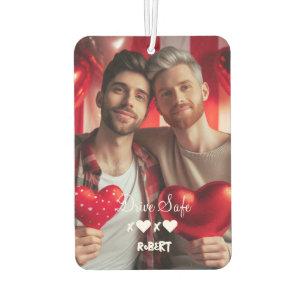 Drive Safe Gay Couple Love   Custom Photo  Air Freshener