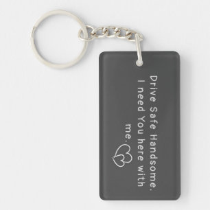 Drive Safe Gray Custom Photo keychain
