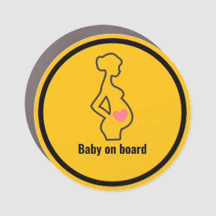 Drive safely pregnancy women baby on board car magnet