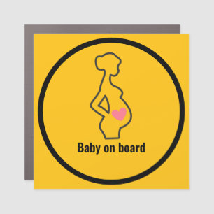 Drive safely pregnancy women baby on board car magnet