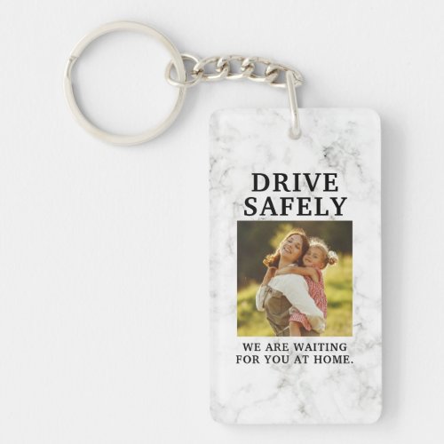 Drive Safely With Family Photo for Husband Dad  Keychain