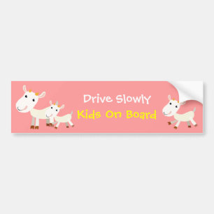 Drive Slowly Kids Onboard Bumper Sticker