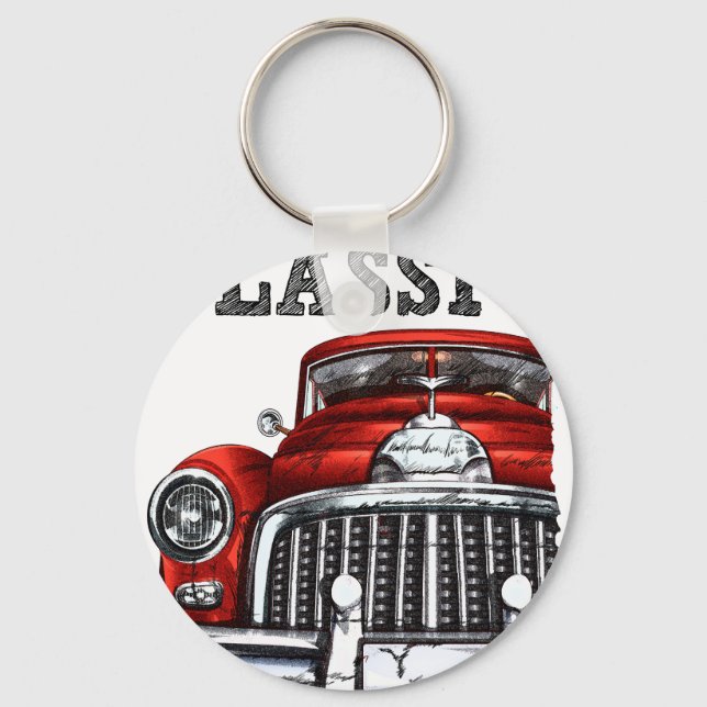 drive the classic-convertte car 2 keychain (Front)