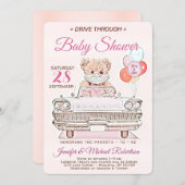 Drive Through Baby Shower for a Girl Invitation (Front/Back)
