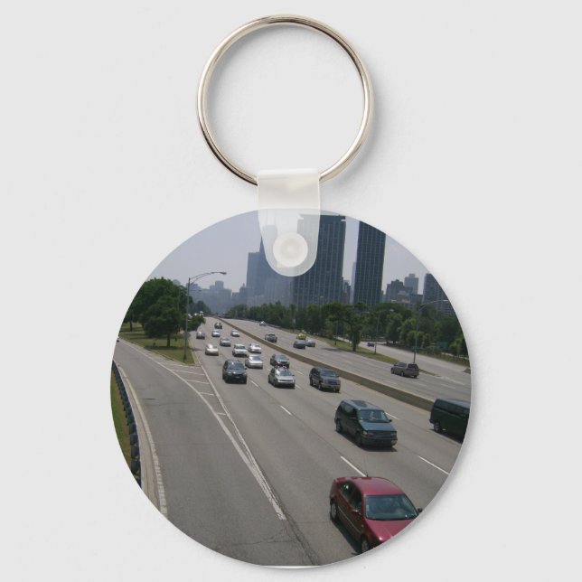 Drive Through Work Traffic Keychain (Front)