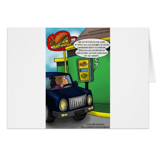 Drive Thru Metaphysics Funny Tees & Gifts Cards (Front Horizontal)