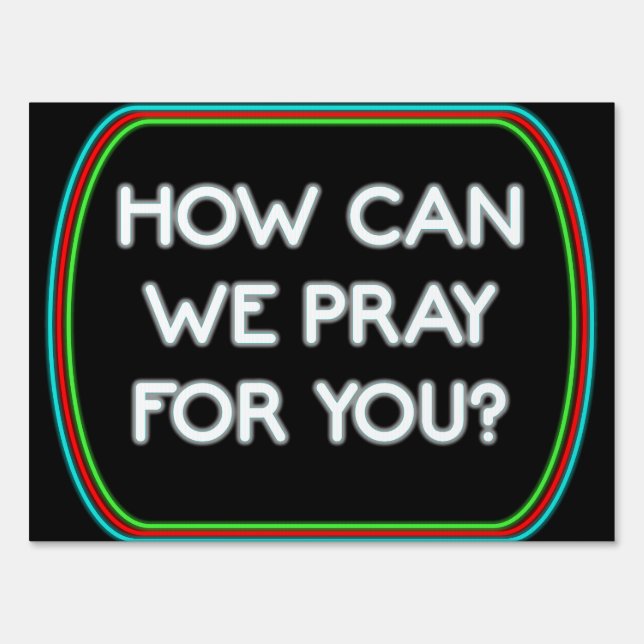 Drive thru Prayer Event Neon Sign  (Front)