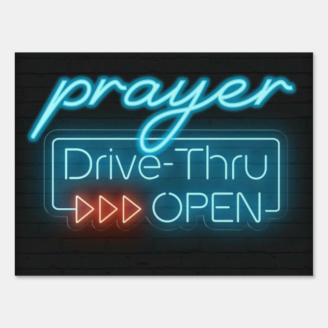 Drive thru Prayer Event Neon Sign (Front)