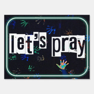 Drive thru Prayer Event Neon Sign Let's Pray