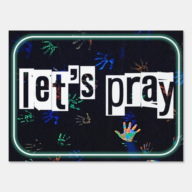 Drive thru Prayer Event Neon Sign Let's Pray (Front)