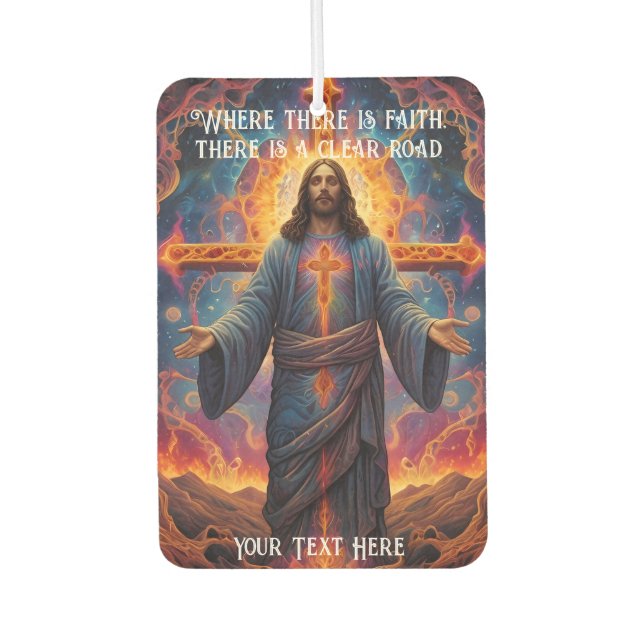 Drive with a peaceful mind air freshener (Front)