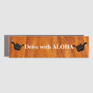 drive with aloha car magnet