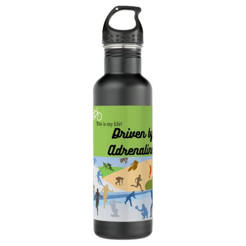 Driven by Adrenaline Stainless Steel Water Bottle