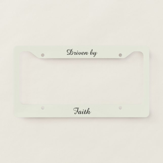 Driven by Faith Christian Safe Travels License Plate Frame (Front)