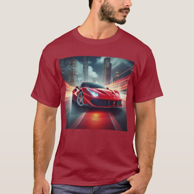 Driven by Speed: Car Lover's Graphic Tee l Rider (Front)