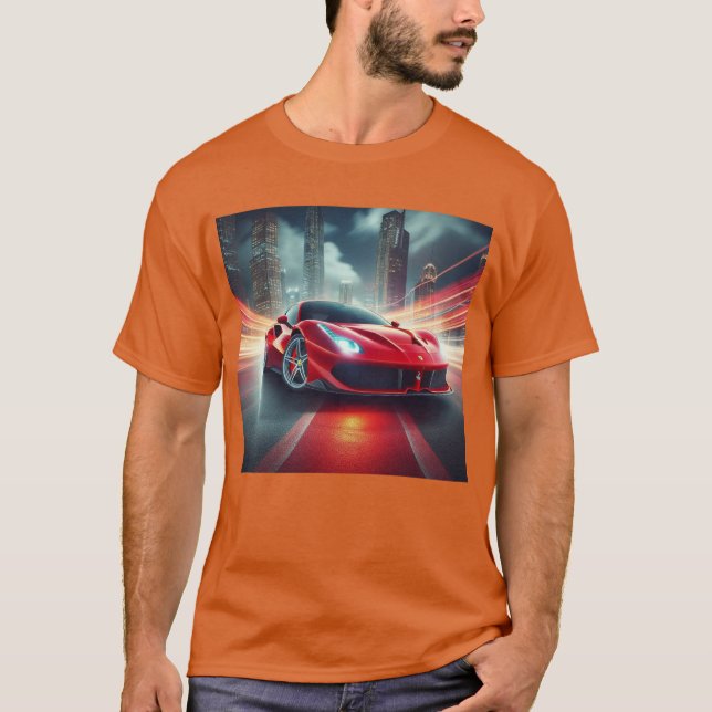 Driven by Speed: Car Lover's Graphic Tee l Rider (Front)