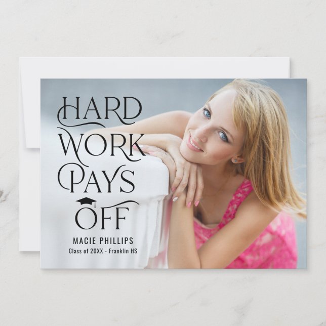 Driven Grad Editable Color Graduation Invitation (Front)