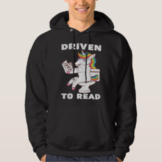Driven To Read Unicorn Library Reading Books Reade Hoodie