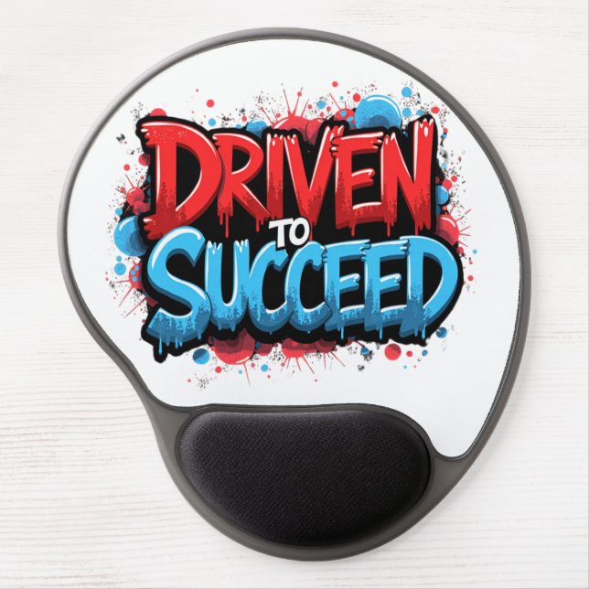 Driven to Succeed – Graffiti Car Enthusiast  Gel Mouse Pad (Front)