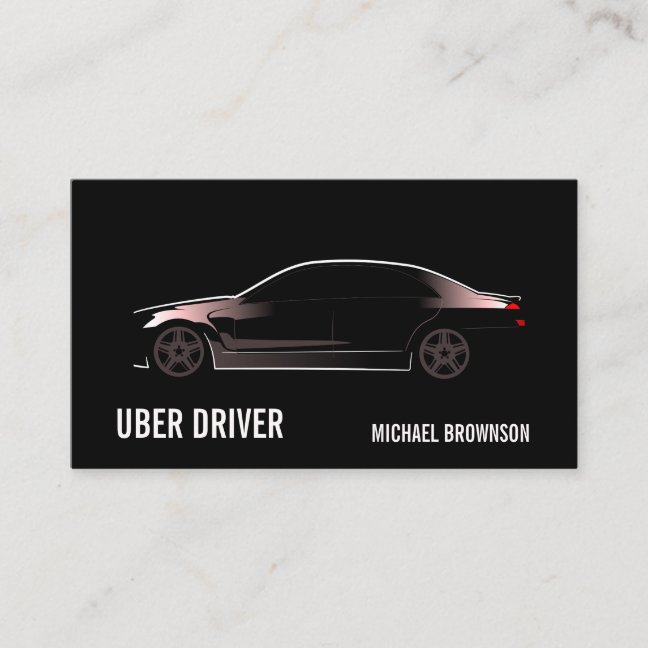 Driver Black Car Chauffeur Airport Transfer Business Card