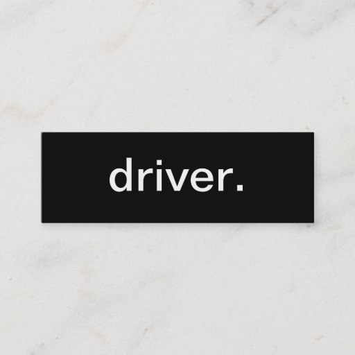 Customizable Driver Business Card