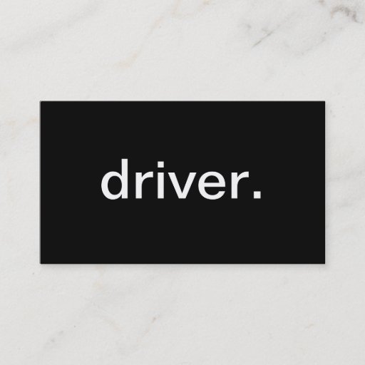Customizable Driver Business Cards