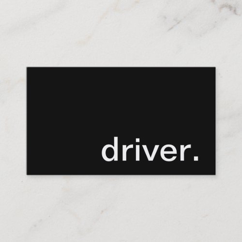 Driver Business Card