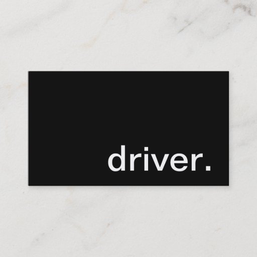 Customizable Driver Business Card